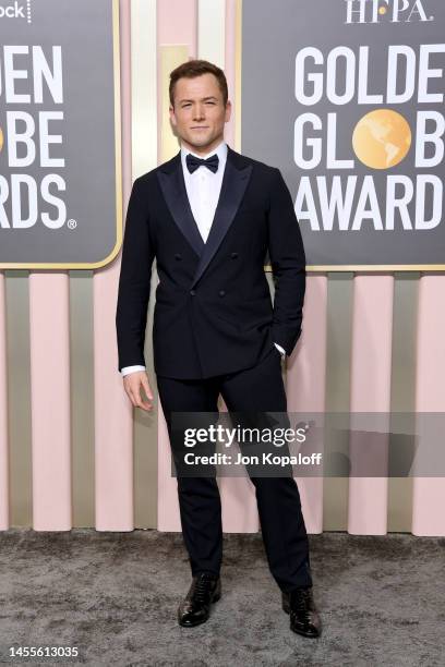 Taron Egerton attends the 80th Annual Golden Globe Awards at The Beverly Hilton on January 10, 2023 in Beverly Hills, California.