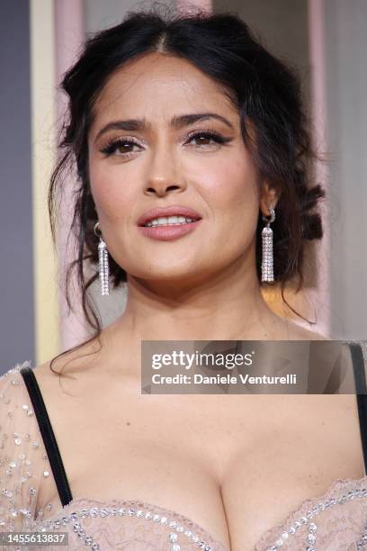 Salma Hayek Pinault attends the 80th Annual Golden Globe Awards at The Beverly Hilton on January 10, 2023 in Beverly Hills, California.
