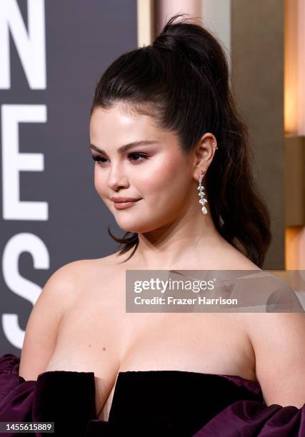 Selena Gomez attends the 80th Annual Golden Globe Awards at The Beverly Hilton on January 10, 2023 in Beverly Hills, California.
