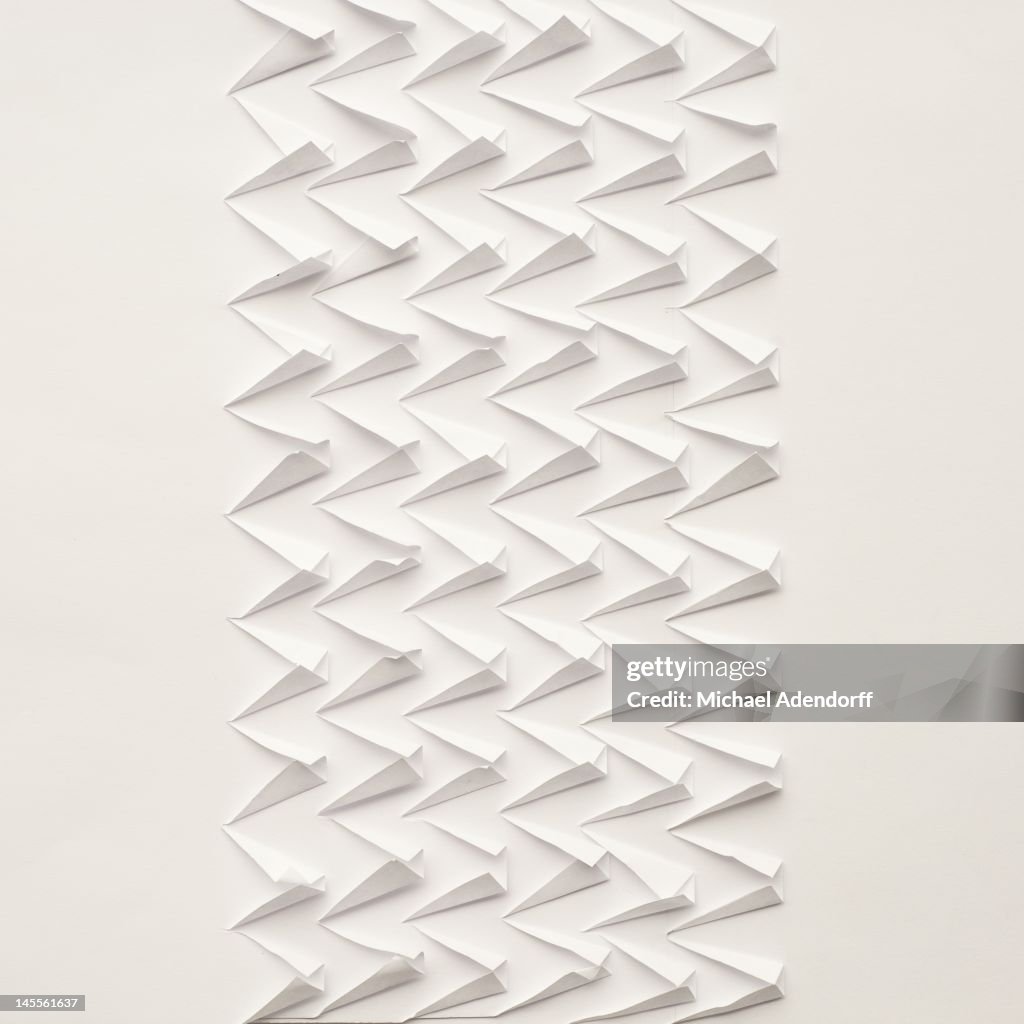 Abstract paper design in white