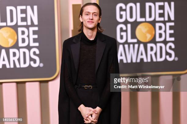 Percy Hynes White attends the 80th Annual Golden Globe Awards at The Beverly Hilton on January 10, 2023 in Beverly Hills, California.