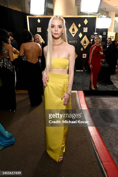 Anya Taylor-Joy celebrates the 80th Annual Golden Globe Awards with Moët And Chandon at The Beverly Hilton on January 10, 2023 in Beverly Hills,...