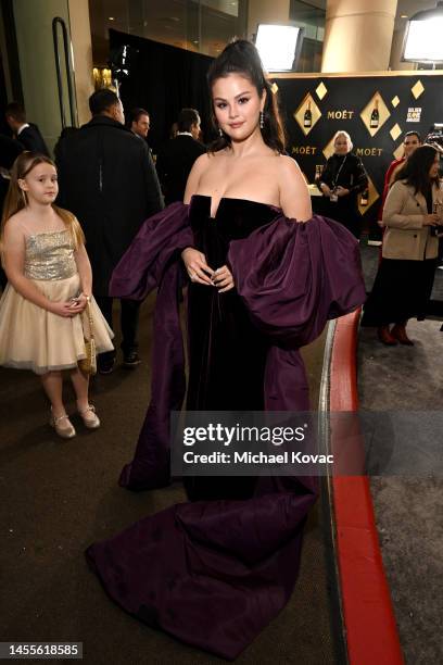 Selena Gomez celebrates the 80th Annual Golden Globe Awards with Moët And Chandon at The Beverly Hilton on January 10, 2023 in Beverly Hills,...
