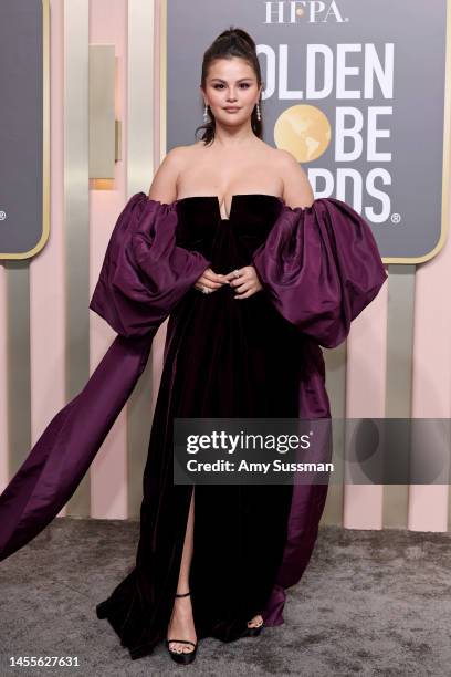 Selena Gomez attends the 80th Annual Golden Globe Awards at The Beverly Hilton on January 10, 2023 in Beverly Hills, California.