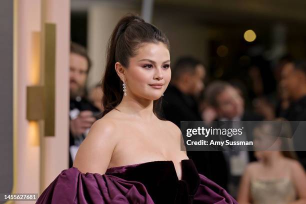 Selena Gomez attends the 80th Annual Golden Globe Awards at The Beverly Hilton on January 10, 2023 in Beverly Hills, California.