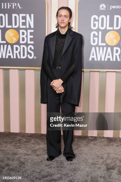 Percy Hynes White attends the 80th Annual Golden Globe Awards at The Beverly Hilton on January 10, 2023 in Beverly Hills, California.
