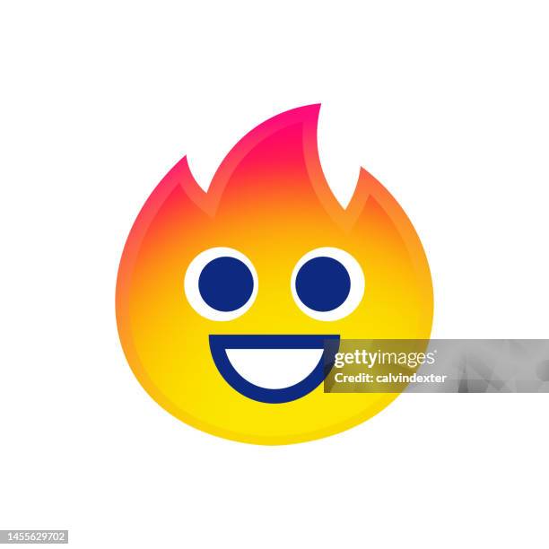 flame emoticon - flames transparent background stock illustrations