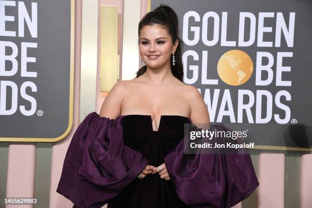 Selena Gomez attends the 80th Annual Golden Globe Awards at The Beverly Hilton on January 10, 2023 in Beverly Hills, California.