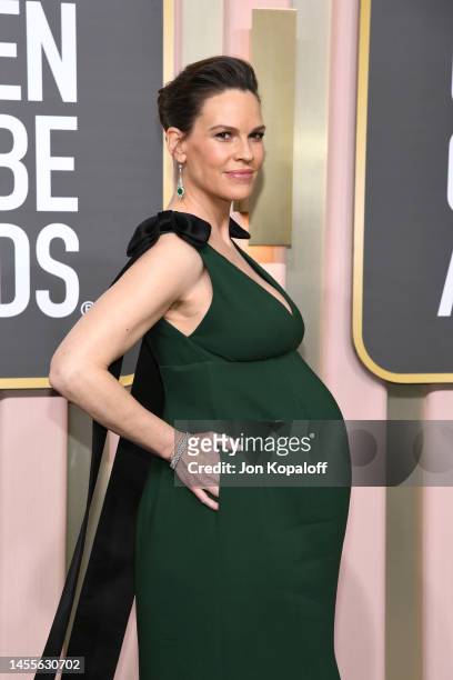 Hilary Swank attends the 80th Annual Golden Globe Awards at The Beverly Hilton on January 10, 2023 in Beverly Hills, California.