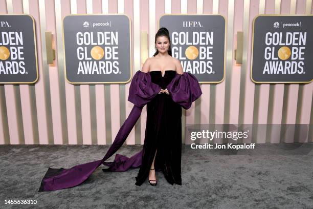 Selena Gomez attends the 80th Annual Golden Globe Awards at The Beverly Hilton on January 10, 2023 in Beverly Hills, California.