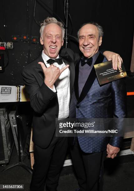80th Annual GOLDEN GLOBE AWARDS -- Pictured: Mike White and F. Murray Abraham attend the 80th Annual Golden Globe Awards held at the Beverly Hilton...