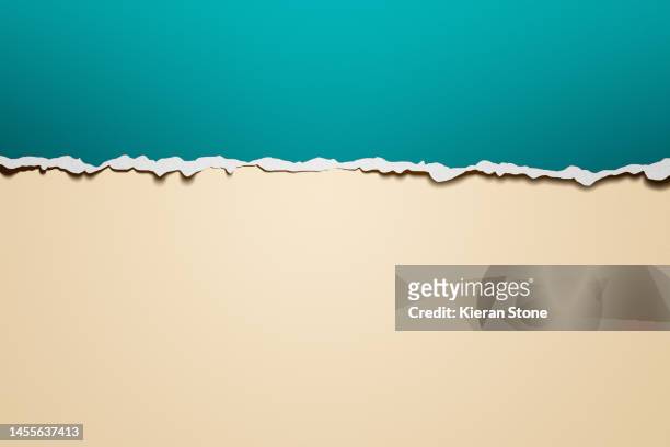 abstract beach torn paper - torn paper set stock pictures, royalty-free photos & images