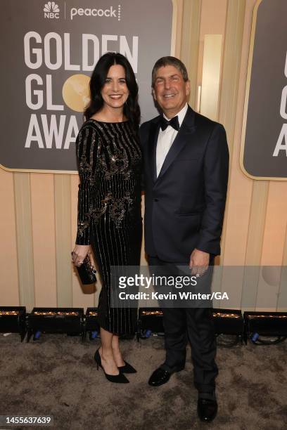 Laura Shell and CEO of NBCUniversal Jeff Shell attend the 80th Annual Golden Globe Awards at The Beverly Hilton on January 10, 2023 in Beverly Hills,...