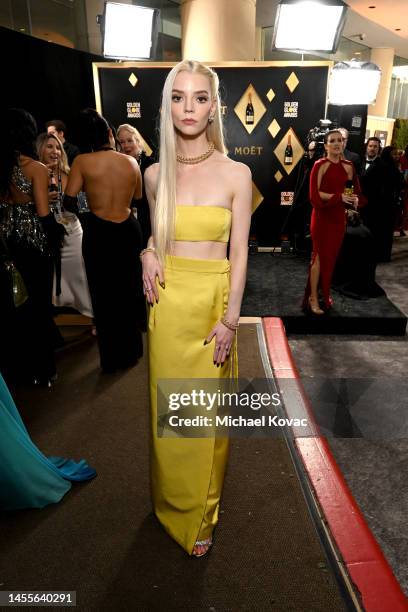 Anya Taylor-Joy celebrates the 80th Annual Golden Globe Awards with Moët And Chandon at The Beverly Hilton on January 10, 2023 in Beverly Hills,...