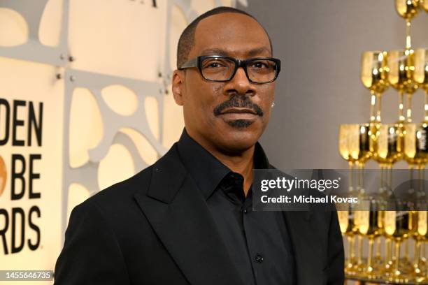 Eddie Murphy, winner of the Cecil B. Demille Award, celebrates the 80th Annual Golden Globe Awards with Moët And Chandon at The Beverly Hilton on...