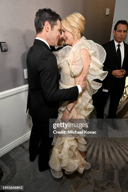 Thomas Kail and Michelle Williams celebrate the 80th Annual Golden Globe Awards with Moët And Chandon at The Beverly Hilton on January 10, 2023 in...