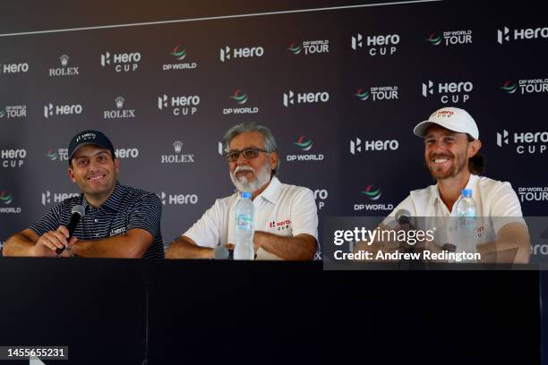 Francesco Molinari, Captain of Continental Europe, Dr Pawan Munjal, the Chairman and CEO of Hero MotoCorp, and Tommy Fleetwood, Captain of Great...