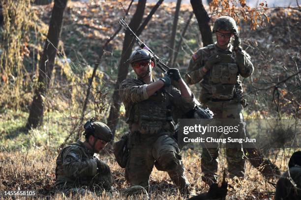 Soldiers from the 2nd Infantry Division participate in the EOD Team of the Year Competition at the training field of the Camp Humphreys on January...