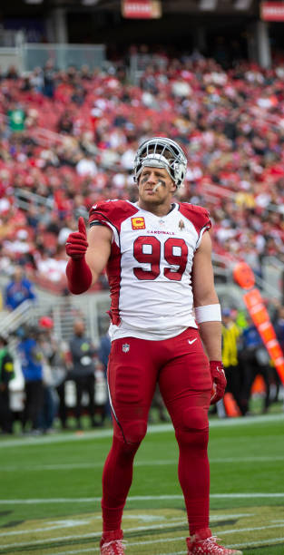 Watt of the Arizona Cardinals on the field during the game against the San Francisco 49ers at Levi's Stadium on January 8, 2023 in Santa Clara,...