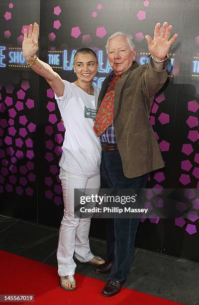 Sinead O'Connor and Gay Byrne attend the 50th Anniversary Of 'The Late Late Show' on June 1, 2012 in Dublin, Ireland.