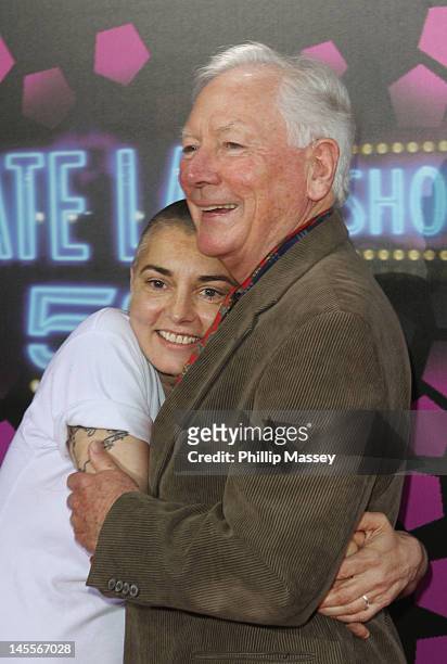 Sinead O'Connor and Gay Byrne attend the 50th Anniversary Of 'The Late Late Show' on June 1, 2012 in Dublin, Ireland.