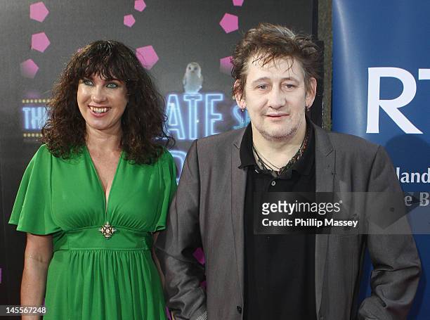 Victoria Clarke and Shane MacGowan attend the 50th Anniversary Of 'The Late Late Show' on June 1, 2012 in Dublin, Ireland.