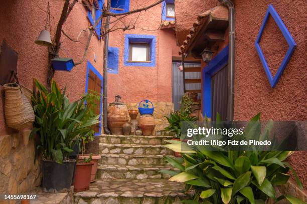 anento, one of the most beautiful villages of spain, province of zaragoza, spain. - zaragoza province stockfoto's en -beelden