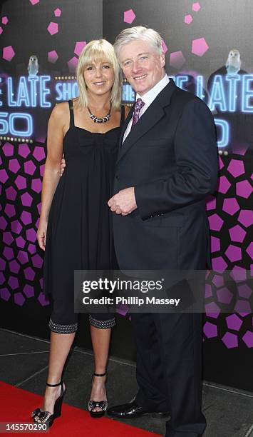 Kathy Kenny and Pat Kenny attend the 50th Anniversary Of 'The Late Late Show' on June 1, 2012 in Dublin, Ireland.