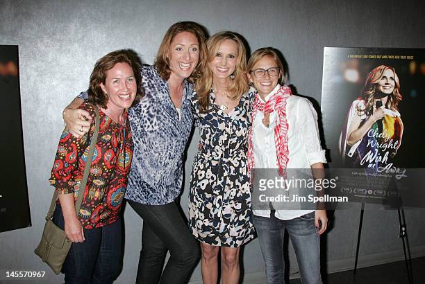 Elysa Halpern, Judy Gold, Chely Wright and Lauren Blitzer attend the "Chely Wright: Wish Me Away" premiere at the Quad Cinema on June 1, 2012 in New...