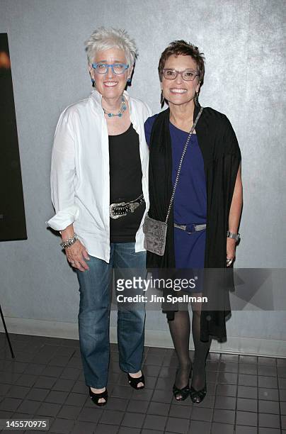 Bobbie Birleffi and Beverly Kopf attend the "Chely Wright: Wish Me Away" premiere at the Quad Cinema on June 1, 2012 in New York City.