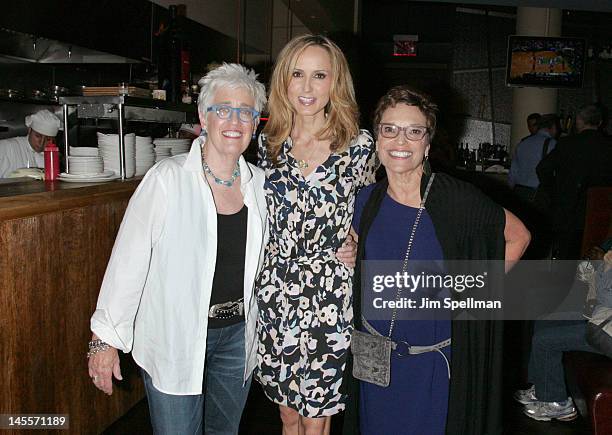 Bobbie Birleffi, Chely Wright and Beverly Kopf attend the "Chely Wright: Wish Me Away" premiere after party at Zio Restaurant on June 1, 2012 in New...