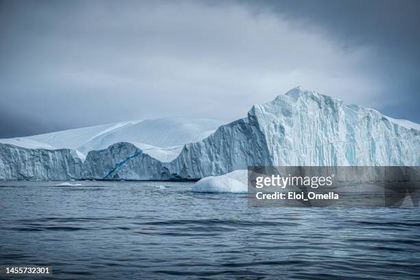 giant icebergs floating in the arctic sea, greenland - arctic stock pictures, royalty-free photos & images