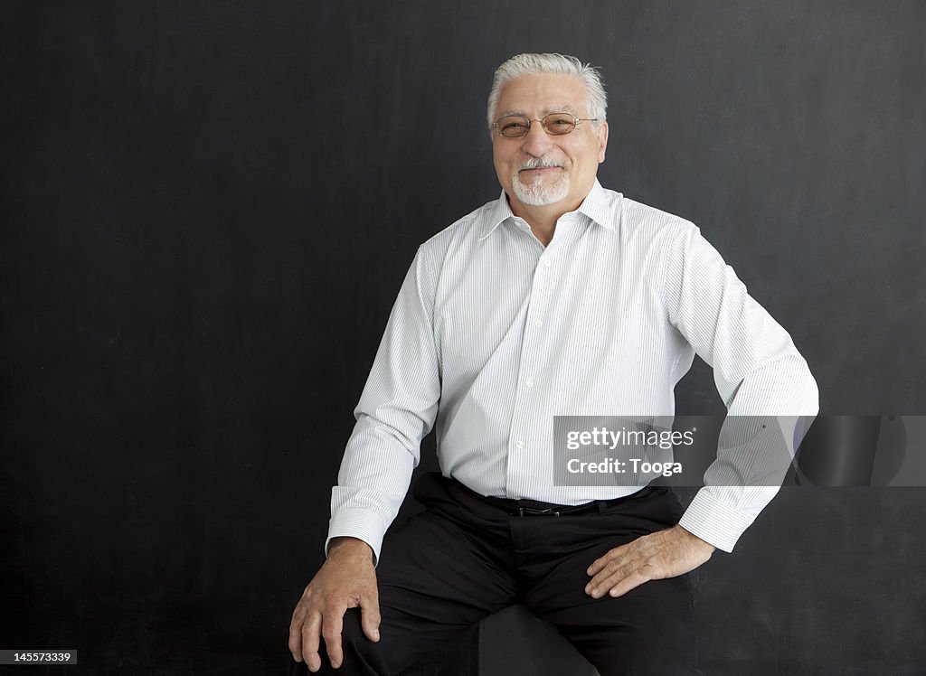 Portrait of senior man smiling