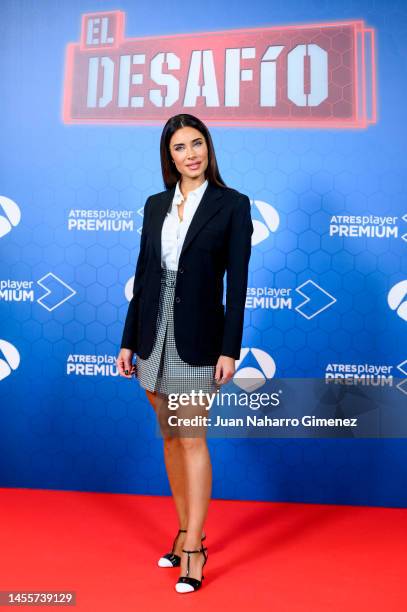 Pilar Rubio attends the "El Desafio" photocall at Atresmedia on January 11, 2023 in Madrid, Spain.