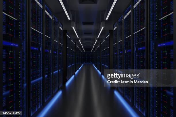 3d server room - super computer stock pictures, royalty-free photos & images