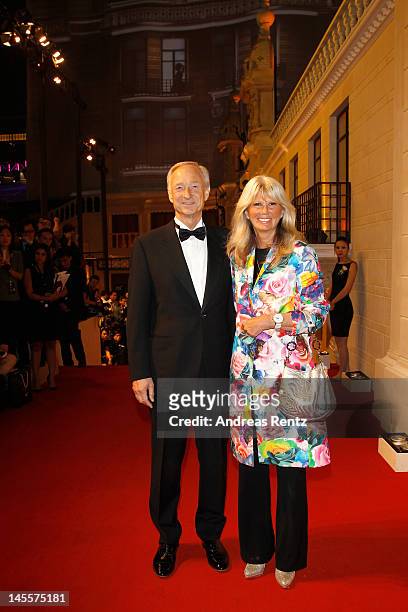Montblanc International Lutz Bethge and Director of Montblanc Cultural Foundation Ingrid Roosen-Trinks attend the Montblanc international gala to...