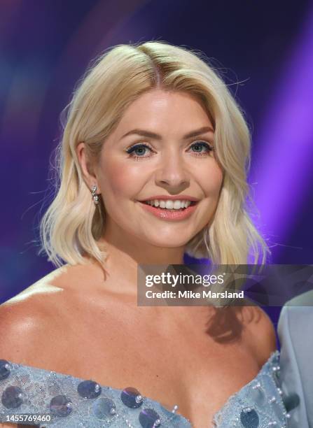 Holly Willoughby attend the "Dancing On Ice" Series 15 Photocall at ITV Studios, Bovingdon on January 11, 2023 in London, England.