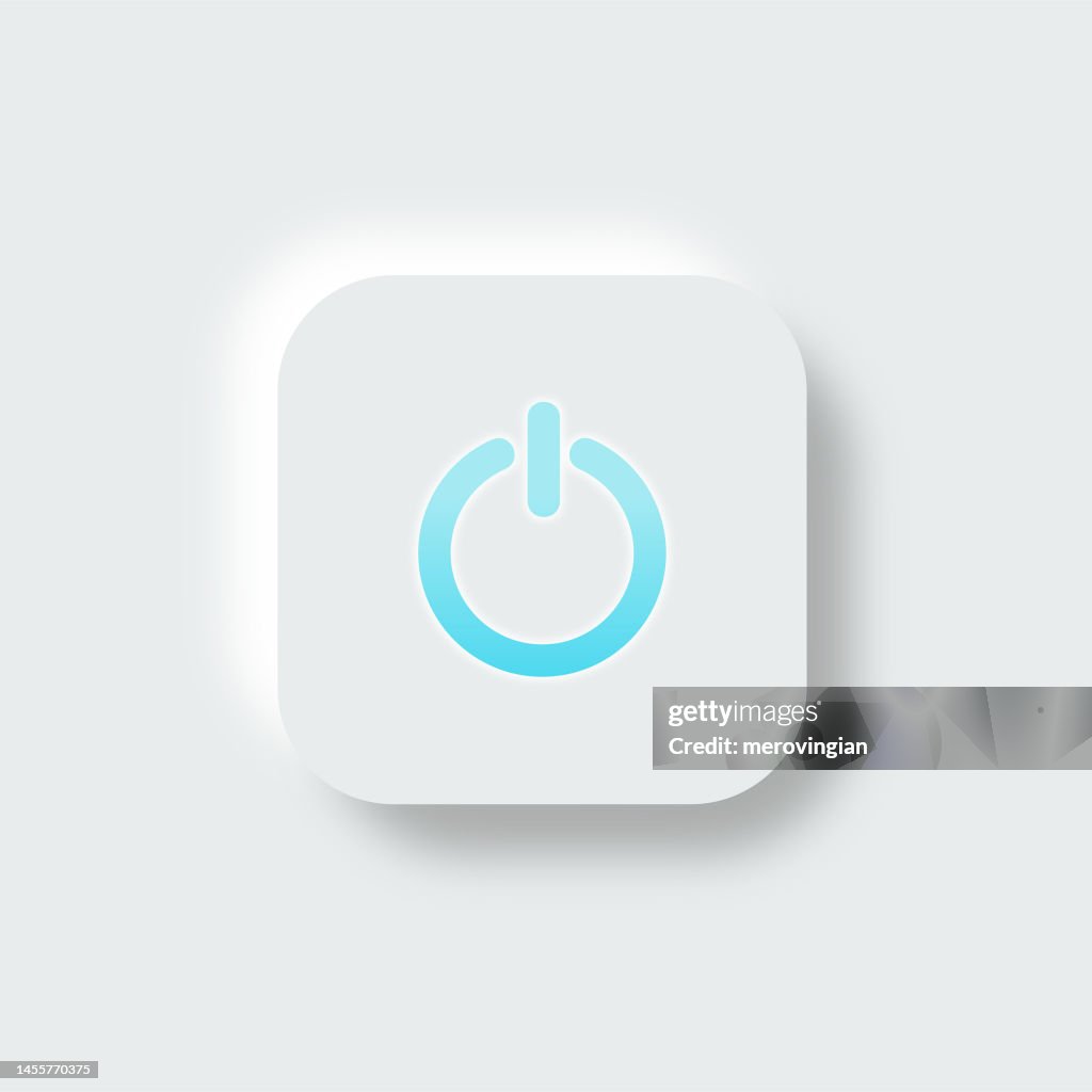 Neumorphism Design Power On Off Button User Interface Elements For ...