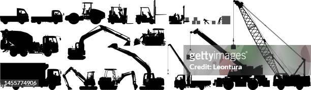 construction vehicles - construction vehicles stock illustrations