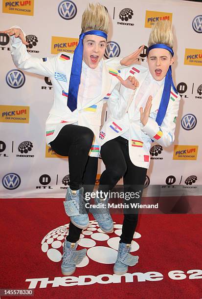 Jedward attends 'the Dome 62' at Colosseum Theater on June 1, 2012 in Essen, Germany.