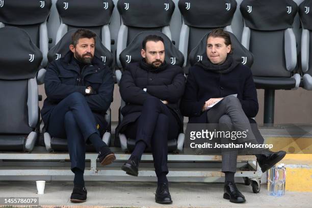 Marco Storari Juventus Head of Professional Talent development , Giovanni Manna Juventus Next Gen Manager and Matteo Tognozzi Juventus Head of...