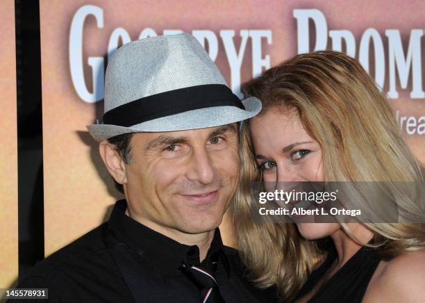 Actor Peter Arpesella and actress Annie Wood arrive for "Goodbye Promise" - Los Angeles Premiere held at The Downtown Independent on June 1, 2012 in...