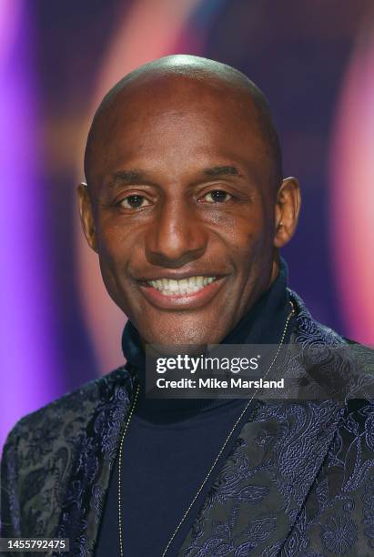 John Fashanu attends the "Dancing On Ice" Series 15 Photocall at ITV Studios, Bovingdon on January 11, 2023 in London, England.