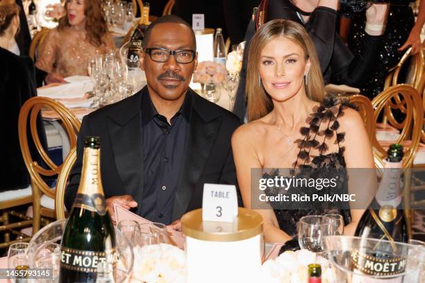 Pictured: Eddie Murphy and Paige Butcher attend the 80th Annual Golden Globe Awards held at the Beverly Hilton Hotel on January 10, 2023 in Beverly...