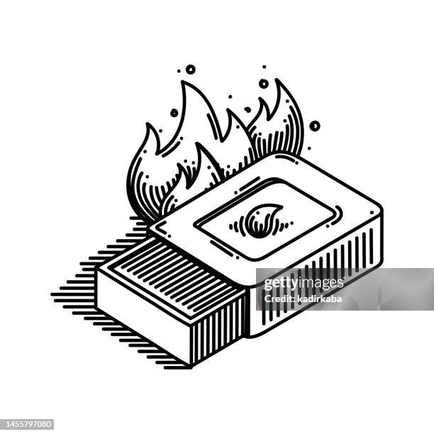 lighter line icon, sketch design, pixel perfect, editable stroke. cigarette, burning, flame. - plastic pipe stock illustrations
