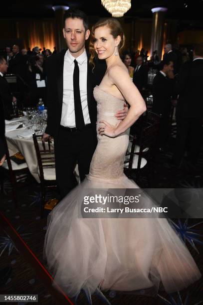 70th ANNUAL GOLDEN GLOBE AWARDS -- Pictured: Actors Darren Le Gallo and Amy Adams at the 70th Annual Golden Globe Awards held at the Beverly Hilton...