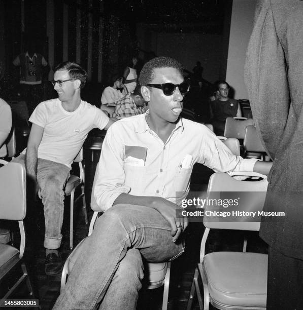 Student Nonviolent Coordinating Committee national chairman Stokely Carmichael attends an event at the Orrington Hotel, Evanston, Illinois, July 29,...