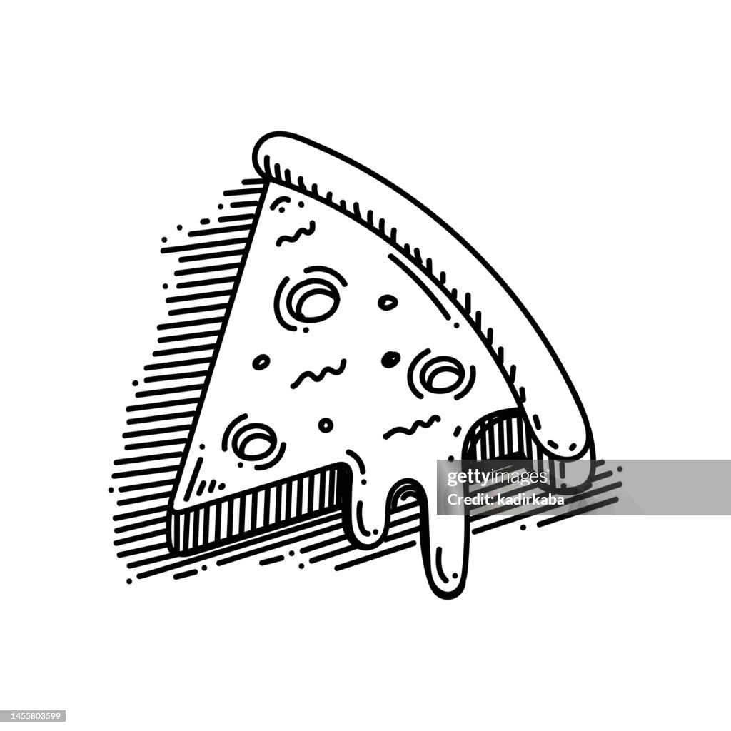 Pizza Line icon, Sketch Design, Pixel perfect, Editable stroke. Bakery, Oven, Mozzarella, Lunch, Italian Food, Fast Food, Margherita.
