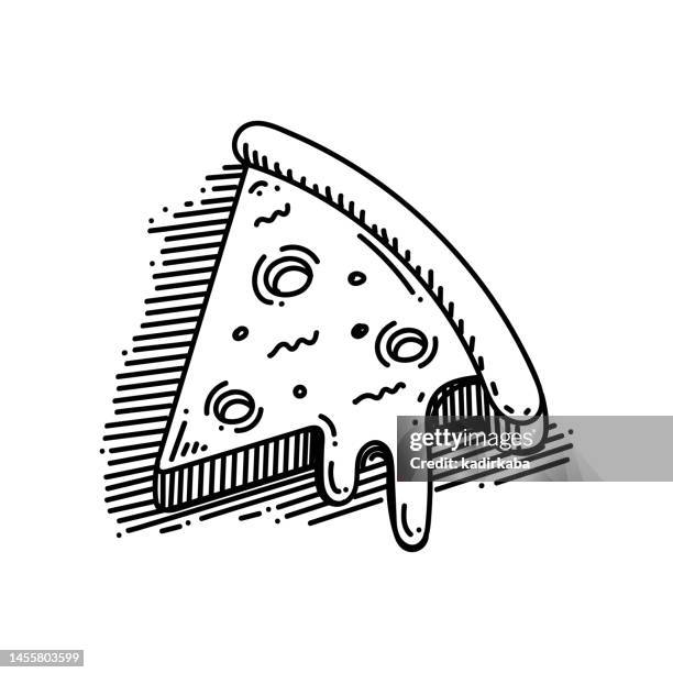 pizza line icon, sketch design, pixel perfect, editable stroke. bakery, oven, mozzarella, lunch, italian food, fast food, margherita. - cheese pizza vector stock illustrations