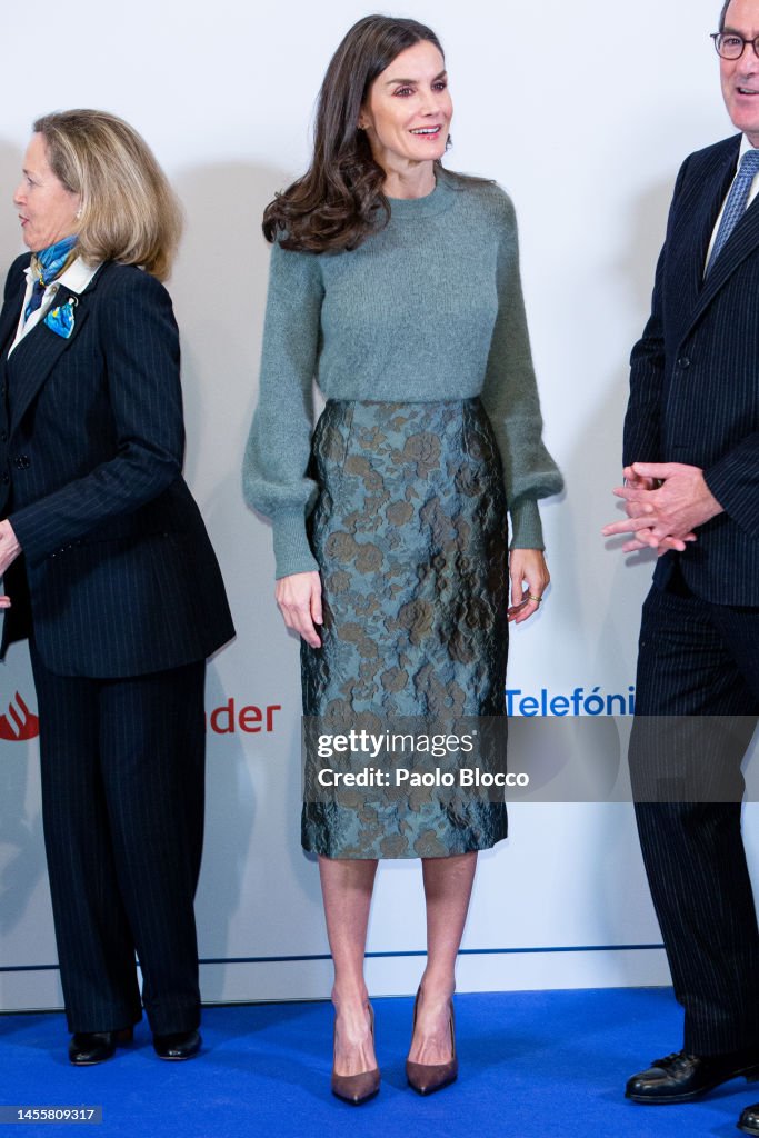 Queen Letizia Attends "Promociona Project" Event In Madrid